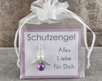 Llavero Ángel de la Guarda Todo lo mejor para ti - Regalo Regalo de Cumpleaños Trabajo Oficina Colega Despedida Amuleto de la Suerte Amistad