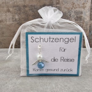 Schutzengel Schlüsselanhänger für die Reise Komm gesund zurück - besonderes Geschenk als Reisebegleiter, Glücksbringer, Talisman, Weltreise