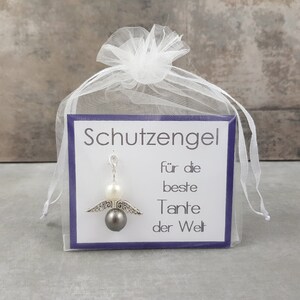 Schutzengel Schlüsselanhänger Geschenk für die beste Tante der Welt Glücksbringer, Glückwunschkarte, Geburtstagsgeschenk