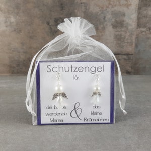 Schutzengel Schlüsselanhänger Geschenk für beste werdende Mama und das kleine Krümelchen - Glücksbringer Schwangerschaft Babyparty Nachwuchs