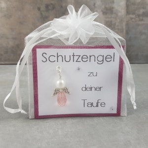 Schutzengel Schlüsselanhänger Geschenk zu deiner Taufe -  Taufgeschenk Patentante für Patenkind - Glücksbringer Geburt Geburtstag