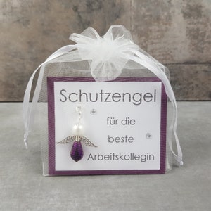 Schutzengel Schlüsselanhänger Geschenk für die beste Arbeitskollegin, Arbeit, Büro, Glücksbringer, Glückwunschkarte, Geburtstagsgeschenk