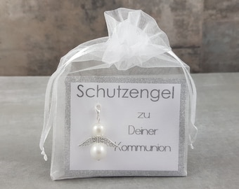 Llavero de ángel de la guarda para comunión: amuleto de la suerte para la primera comunión.