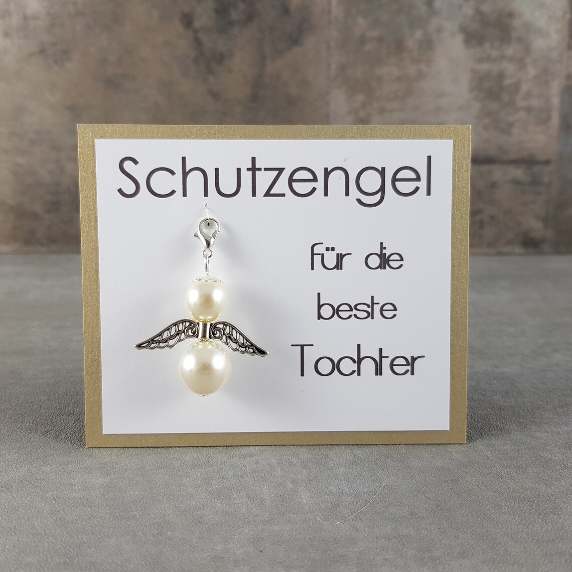 Guardian Angel Keychain Gift for the Best Daughter Lucky