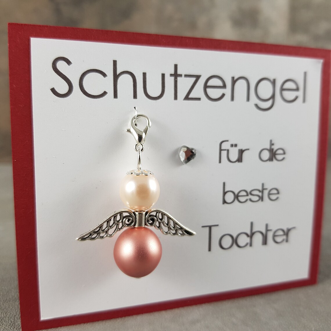Guardian Angel Keychain Gift for Best Daughter Lucky Charm