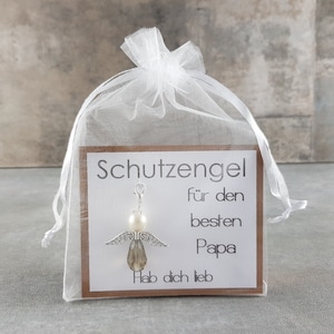 Schutzengel Schlüsselanhänger Geschenk für den besten Papa, Glücksbringer, Glückwunschkarte, Geburtstag Aufmerksamkeit Weihnachtsgeschenk