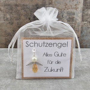 Schutzengel Schlüsselanhänger Geschenk Alles Gute für die Zukunft - Glücksbringer Geschenkidee Glückwunschkarte Abschiedsgeschenk