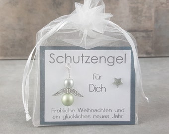 Schutzengel Schlüsselanhänger für Dich- Frohe Weihnachten und ein glückliches neues Jahr Geschenk Glücksbringer Weihnachtsgeschenk Silvester