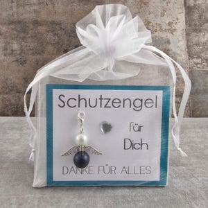 Schutzengel Schlüsselanhänger Geschenk - Danke für Alles - Glücksbringer Glückwunschkarte Kleinigkeit Aufmerksamkeit verschenken Dankeschön