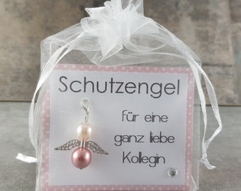 Schutzengel Schlüsselanhänger Geschenk für eine ganz liebe Kollegin - Glücksbringer Geburtstag Abschiedsgeschenk Geschenkidee Ruhestand