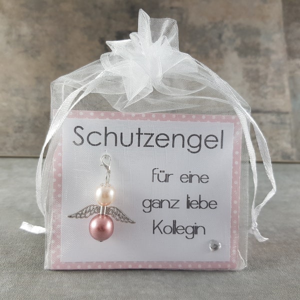 Schutzengel Schlüsselanhänger Geschenk für eine ganz liebe Kollegin - Glücksbringer Geburtstag Abschiedsgeschenk Geschenkidee Ruhestand