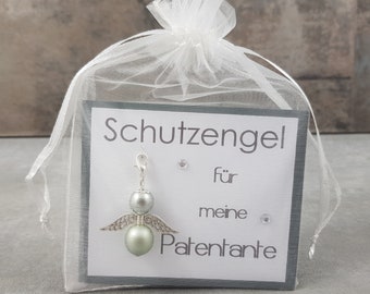 Schutzengel Schlüsselanhänger für meine Patentante - Geschenk zum Geburtstag - Aufmerksamkeit -Dankeschön - Kleinigkeit - Weihnachtsgeschenk