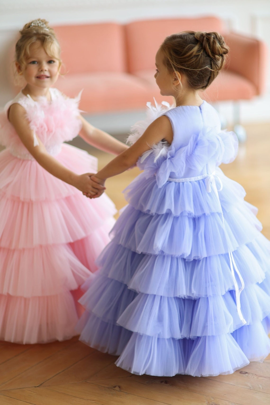 Blue Flower Girl Dress,flower Girl Dress Tulle, Baby Wedding Dress ...