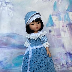 VERONIKA - A crocheted dress set for Paola Reina dolls, Handmade clothes for Paola Reina dolls, Crocheted Clothes for dolls