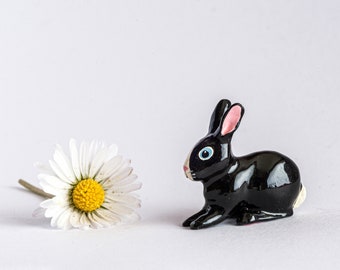 Handpainted Pewter Miniature Rabbit