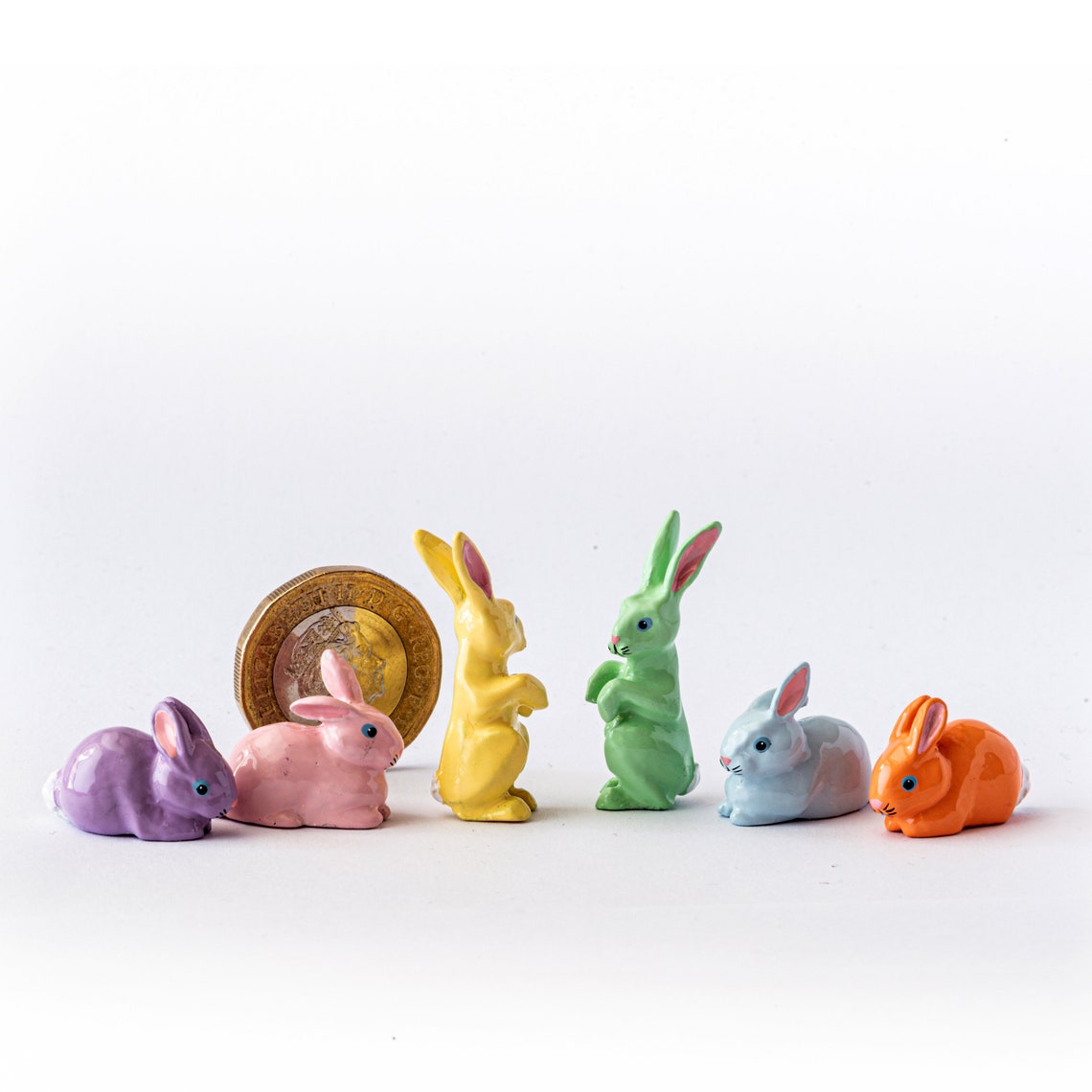 Rabbit Collection - Handpainted Pewter Miniatures - Etsy