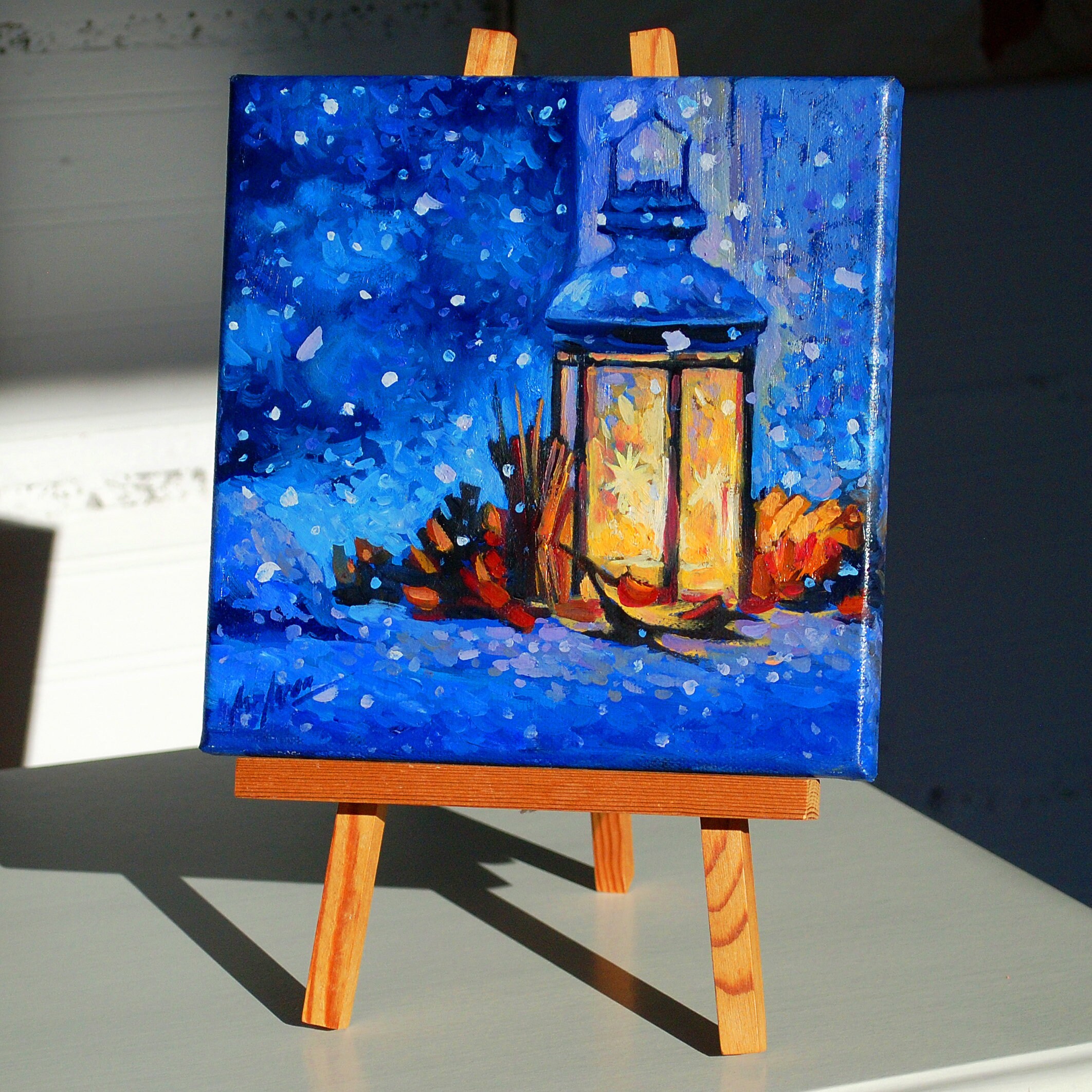 Printable Artwork Oil Print Christmas New Year Painting - Etsy UK