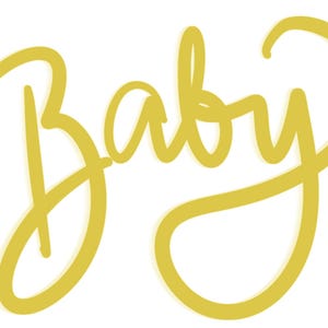 Baby Word Cookie Cutter – Script Baby Cutter for Baby Showers, Gender Reveals, and Custom Sugar Cookies
