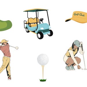 Zestaw foremek do ciastek golfowych – Golfista, wózek golfowy, piłka na tee, putting green, daszek i wiele więcej – kolekcja foremek do pieczenia o tematyce sportowej