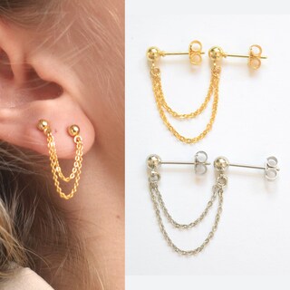 Orecchini A Stella Cadente Oobi Doop In Argento Placcato Oro - Eleganti E Regalo Perfetto