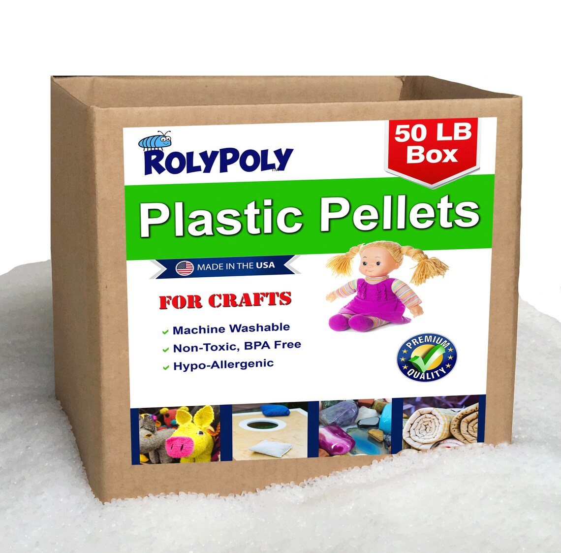 Poly Plastic Pellets 50 LBS Bulk Box NonToxic for Weighted Etsy