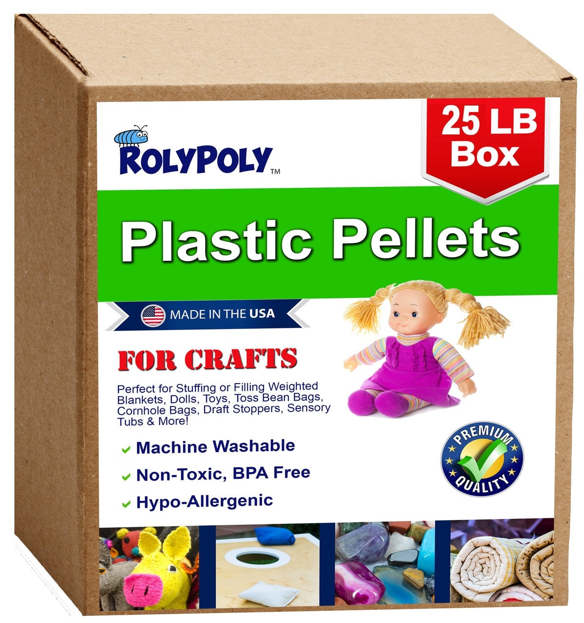  Poly Pellets Weighted Stuffing Beads for Dolls Toys