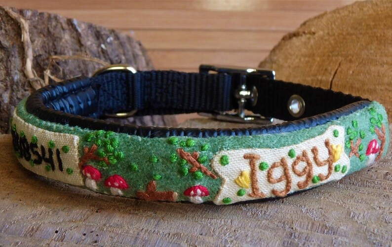Dog Name Collar Dog ID Collar Personalized Dog Collar Dog Etsy