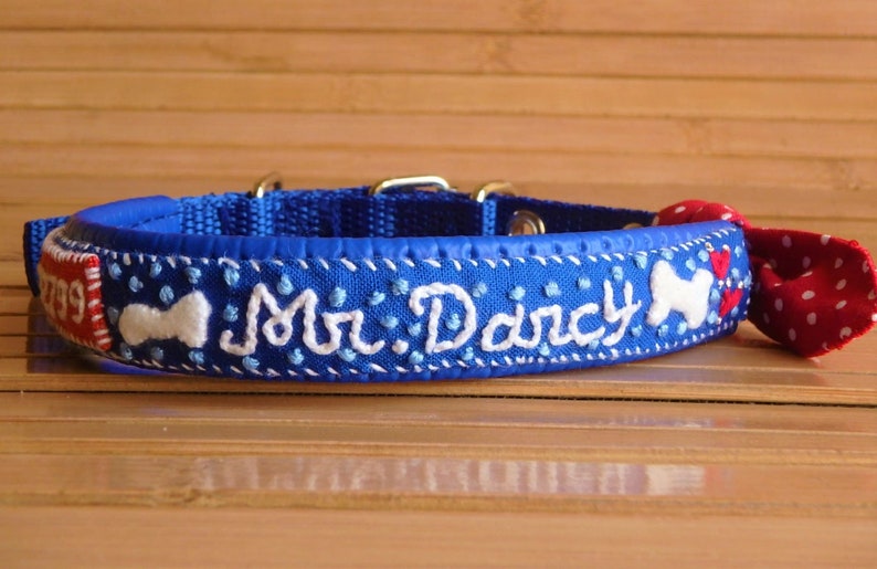 Dog Name Collar Dog Name Tag Collar Dog ID Collar Etsy