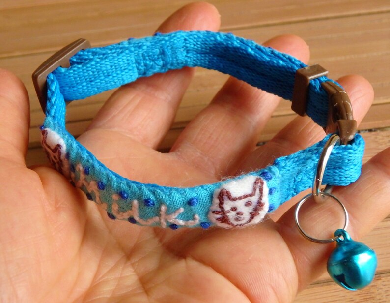 Cat Name Collar Cat Name Tag Cat ID Collar Personalized Cat Etsy