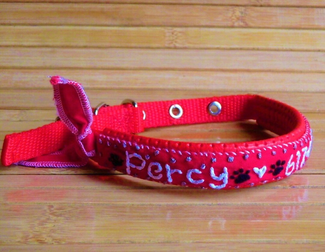 Dog Name Collar Dog Name Tag Collar Dog ID Collar Etsy UK