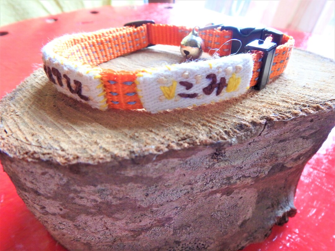 Cat Name Collar, Cat ID Collar, Cat Tag Collar, Personalized Cat Collar
