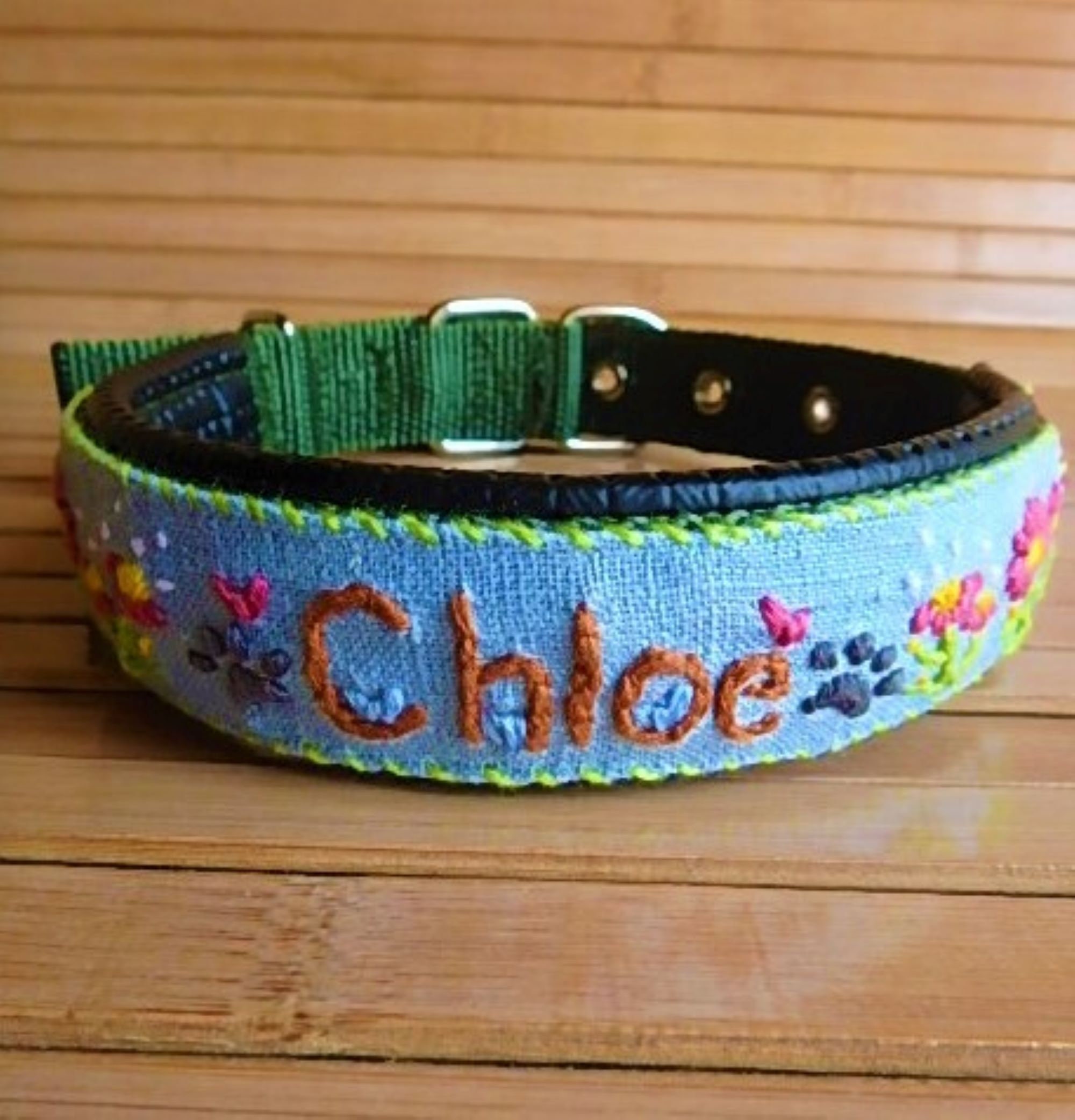 Dog Name Collar Dog Name Tag Collar Dog ID Collar Etsy