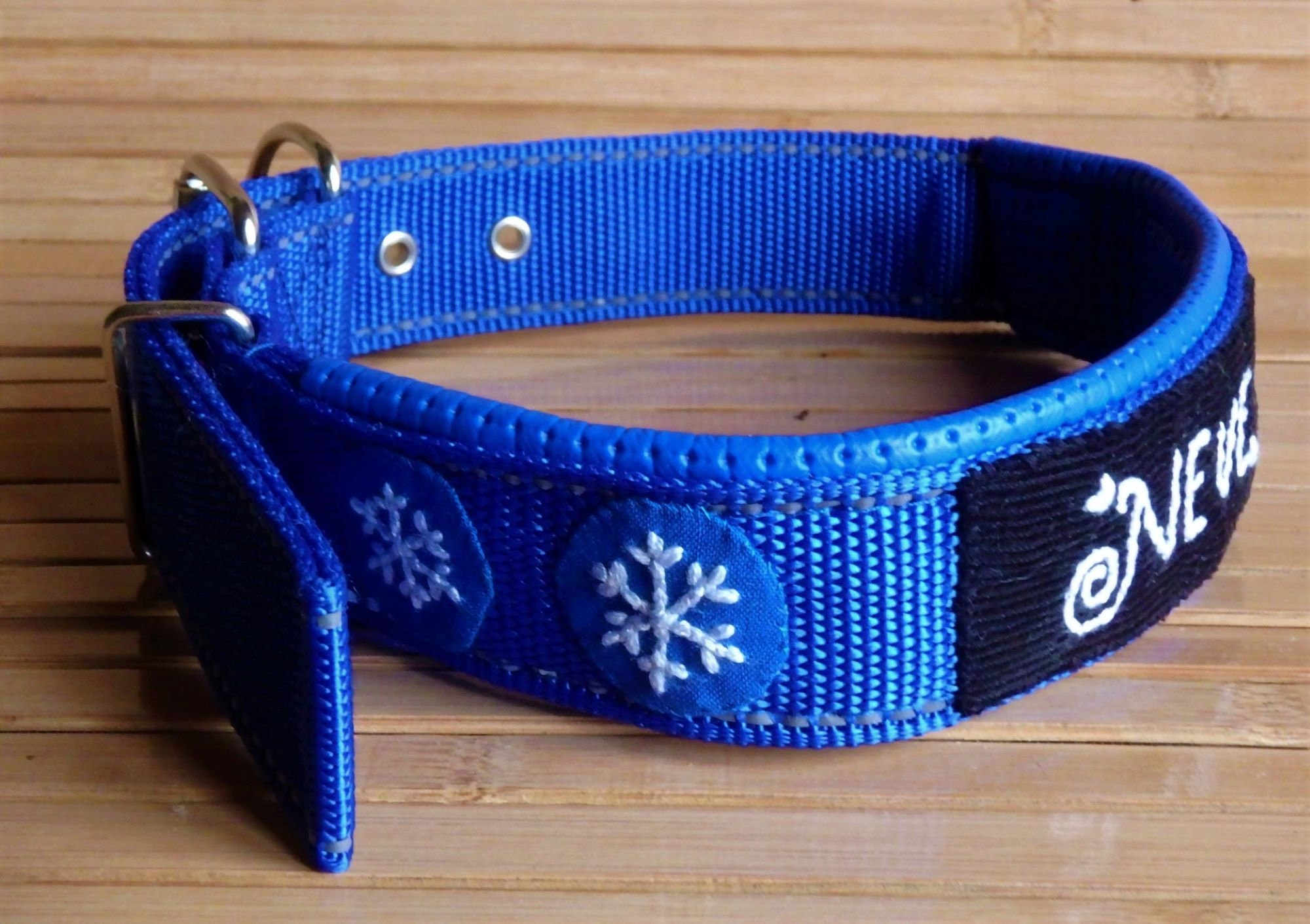 Dog name collar Dog name tag collar Dog ID collar Etsy