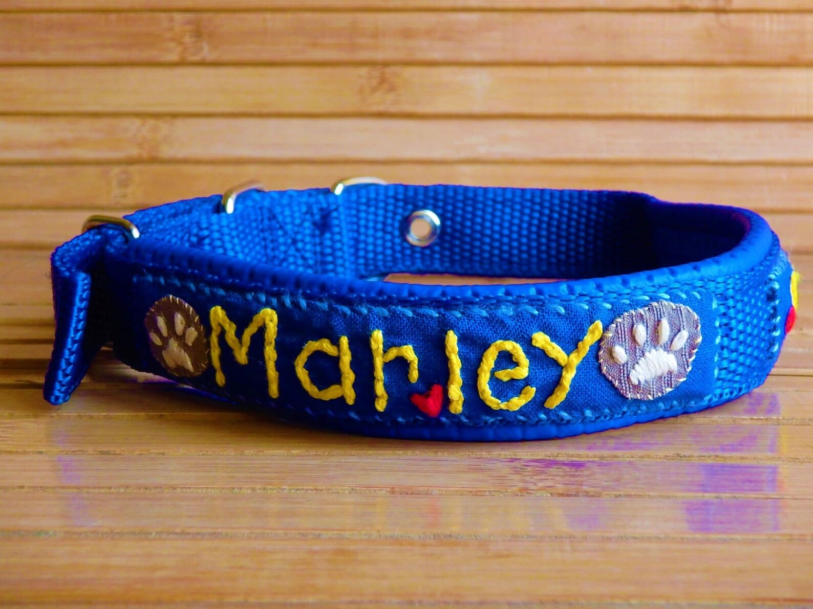 Dog Name Collar Dog Name Tag Collar Dog ID Collar Etsy