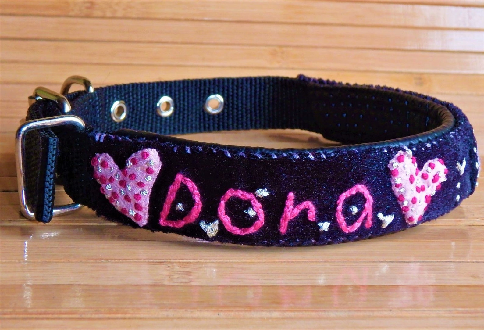 Dog name collar Dog name tag collar Dog ID collar Etsy