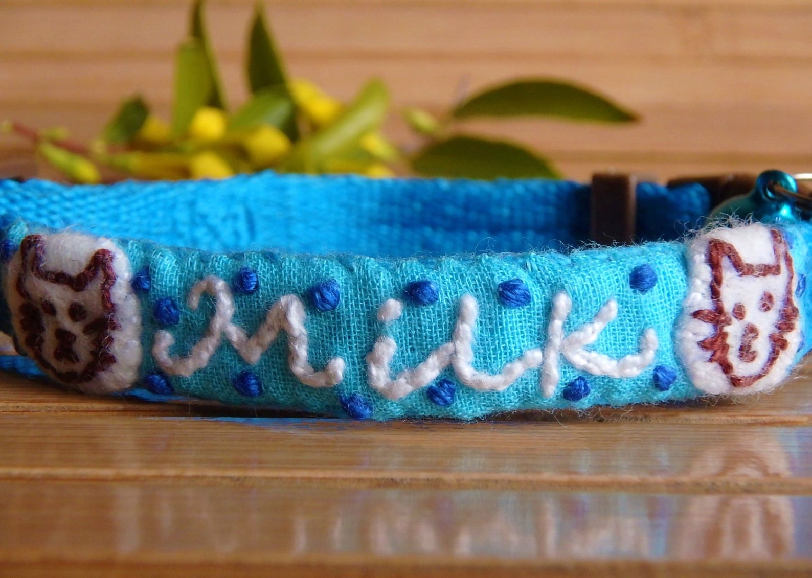 Cat Name Collar Cat Name Tag Cat ID Collar Personalized Cat Etsy