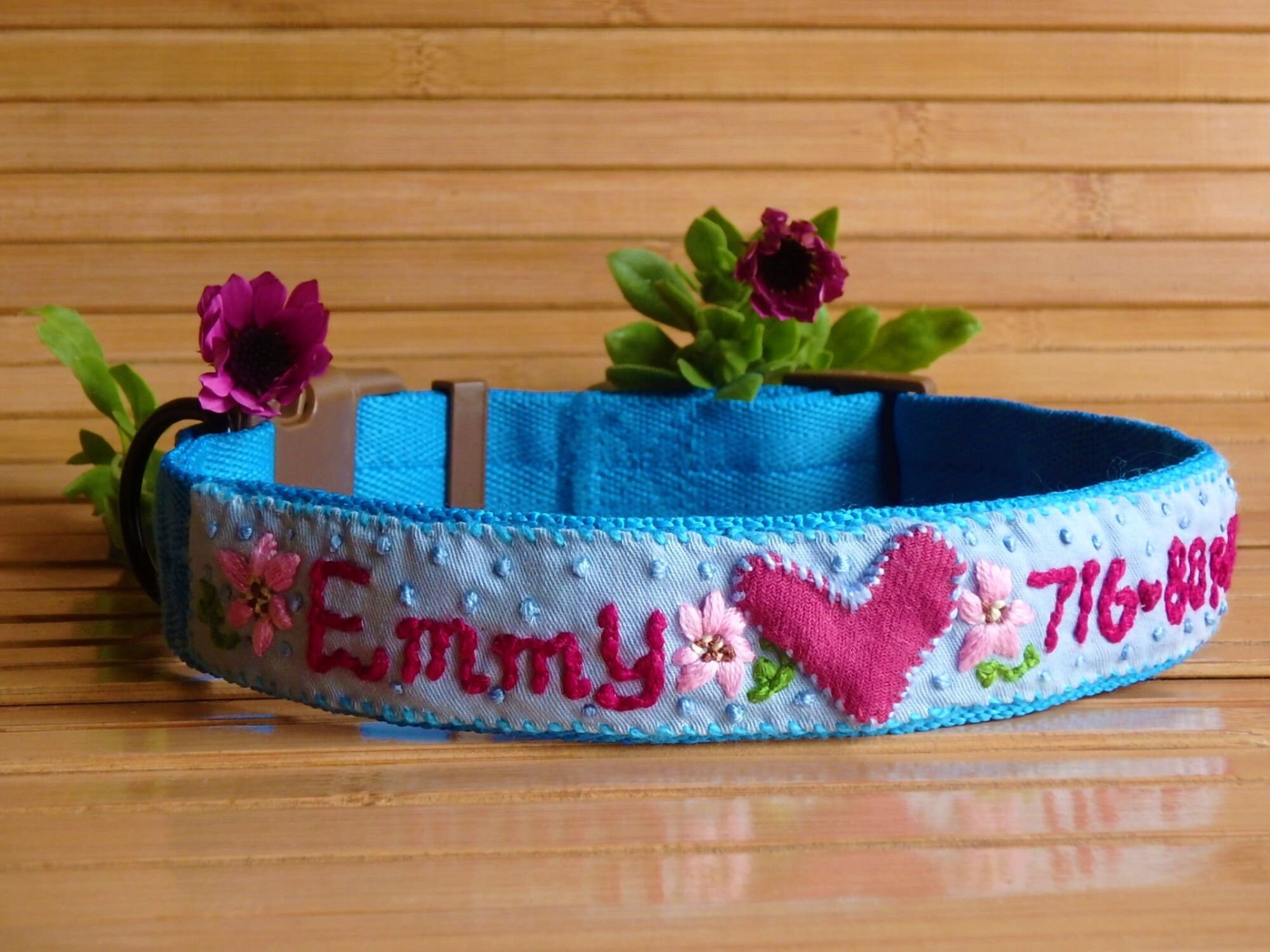 Dog Name Collar Dog Name Tag Collar Dog ID Collar Etsy
