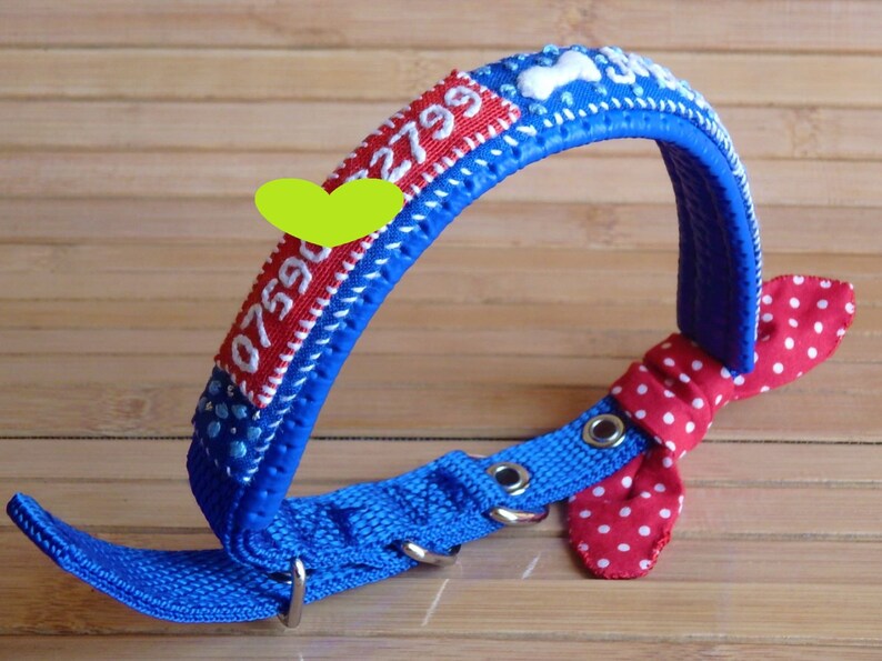 Dog Name Collar Dog Name Tag Collar Dog ID Collar Etsy