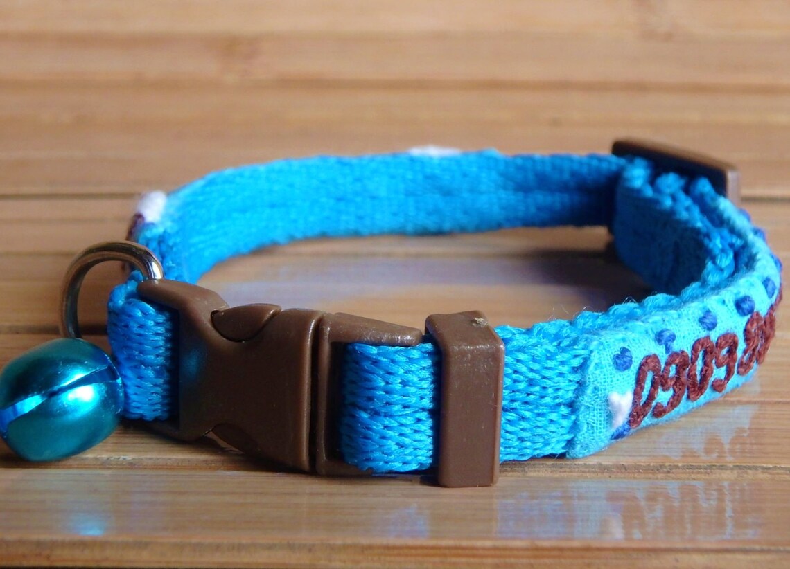 Cat Name Collar Cat Name Tag Cat ID Collar Personalized Cat Etsy