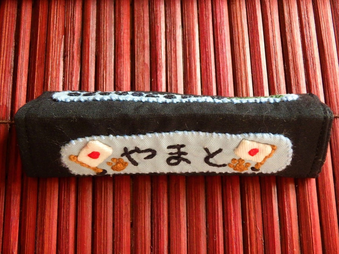 Japanese Dog Name Tag Velcro Dog ID Tag Japanese Dog Collar Etsy