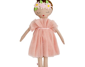Hearts of Yarn Plush Noa Ballerina Doll for Girls Soft Sleeping Cuddle Buddy for Toddlers, Infants & Babies 19 inches Tall Extra Large