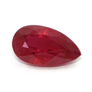Pear Natural Burmese Ruby Loose Stones 9 mm by 5 mm 1.3 carat approximately, Natural Burma Ruby Loose Stone for custom Engagement Ring