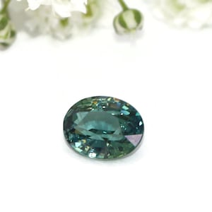 Oval Teal Mermaid Blue Green Natural Sapphire Gemstone Loose for Custom Engagement Ring 1.14 carat