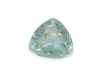 Pastel Teal Blue Trillion Shape Natural Montana Sapphire Stone Loose