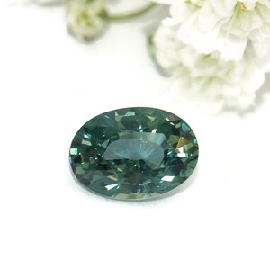 1.07 carat Teal Mermaid Blue Green Natural Sapphire Gemstone Oval Loose for Custom Engagement Ring