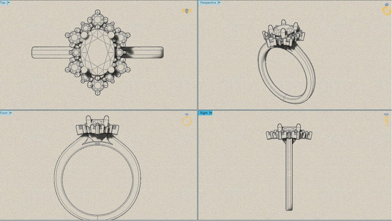 Oval Cut Custom Engagement Rings, Custom Engagement rings, Custom jewelry 3D designer, Design your own ring, Design Your Own Custom Engagement Ring