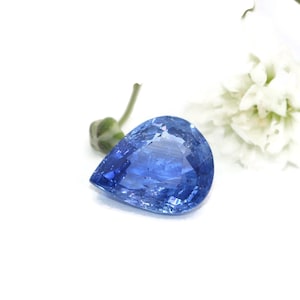 Blue Pear Sapphire Stone Loose 1.37 carat Teardrop