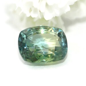 SOLD. Loose Blue Green Cushion Natural Sapphire 1.46 carat