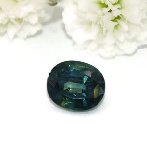1 carat Blue Green Natural Sapphire Stone Loose for Custom Engagement Ring