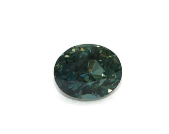 Unheated Oval 1.59 carat Teal Green Blue Natural Sapphire Gemstone Loose